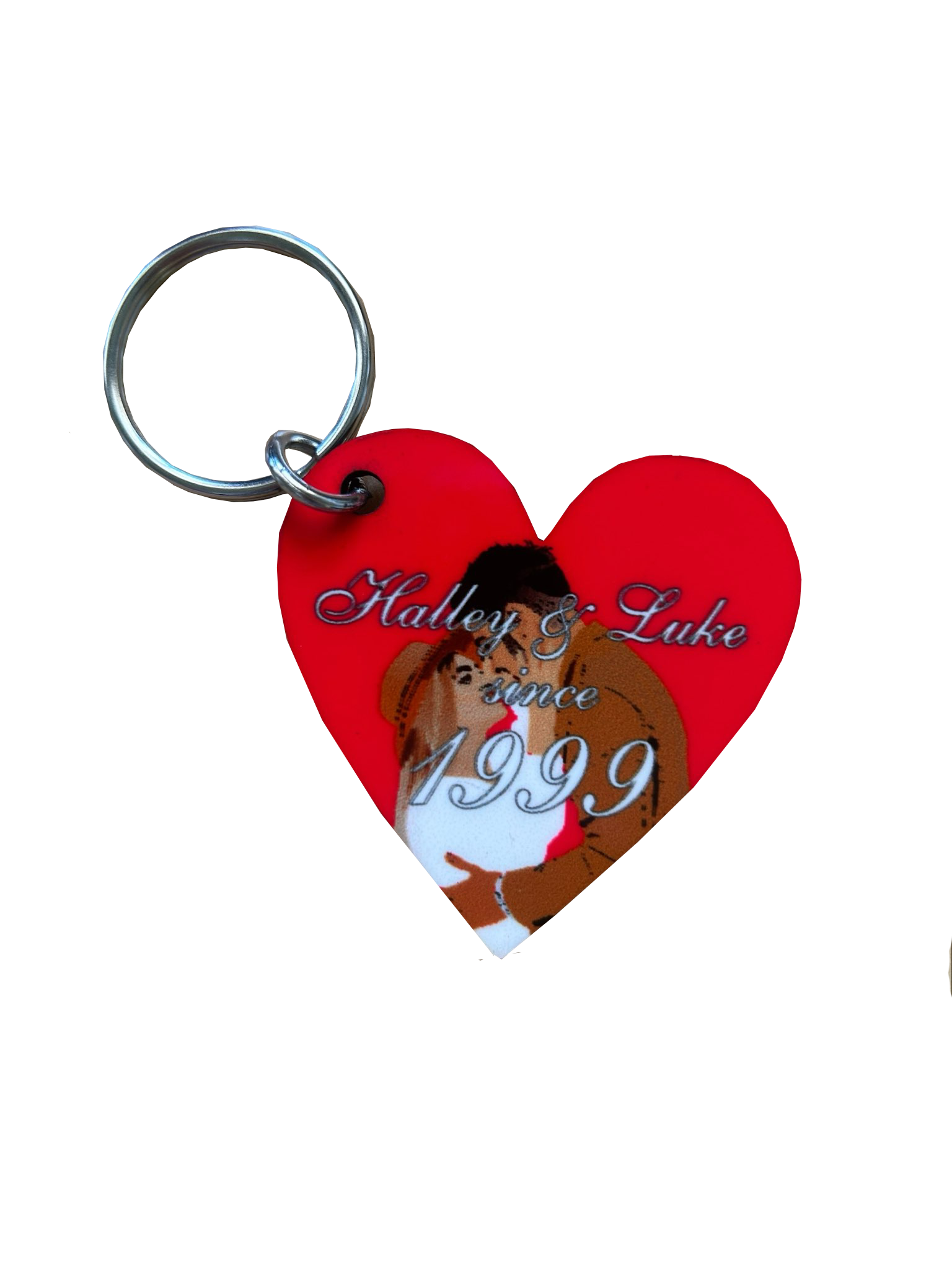 Customisable Heart keychain Buy one get one FREE!! (55mm X 55mm)
