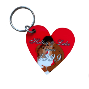 Customisable Heart keychain Buy one get one FREE!! (55mm X 55mm)