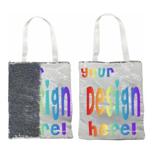 Silver Sequin Tote Bag