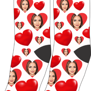 Customisable HEART Day Socks Mid Calf