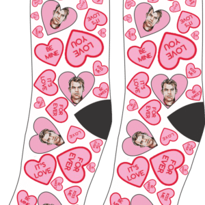 Customisable Heart Socks Mid Calf