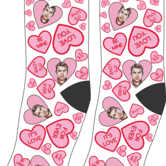 Customisable Heart Socks Mid Calf