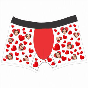 Custom Men's Valentines day Heart Briefs